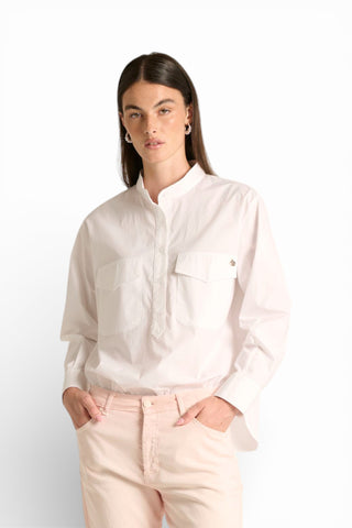 Camicia Kory box fit relaxed con tasche a toppa