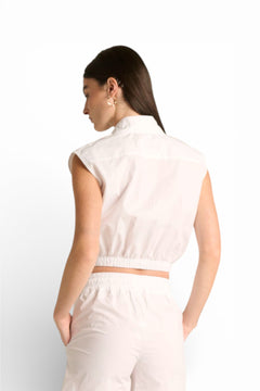 Camicia Ginny cropped a giro maniche con tasche e bandana