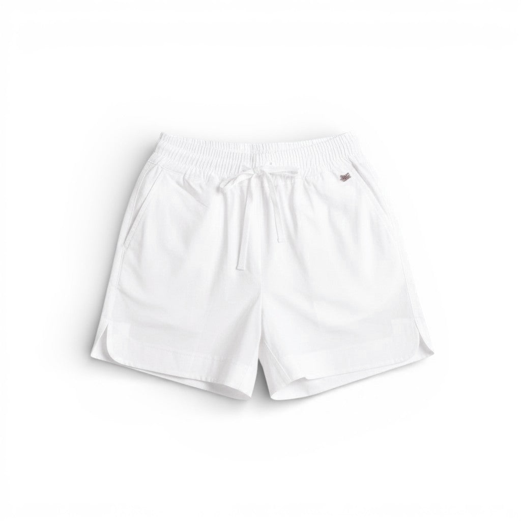 Shorts Lucas in popeline di cotone con elastico in vita