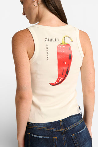 Canotta Yara in costina con stampa japan