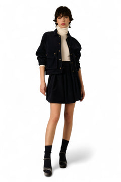 Giubbino Jolie Bomber in denim floccato