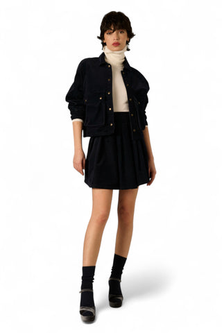 Giubbino Jolie Bomber in denim floccato