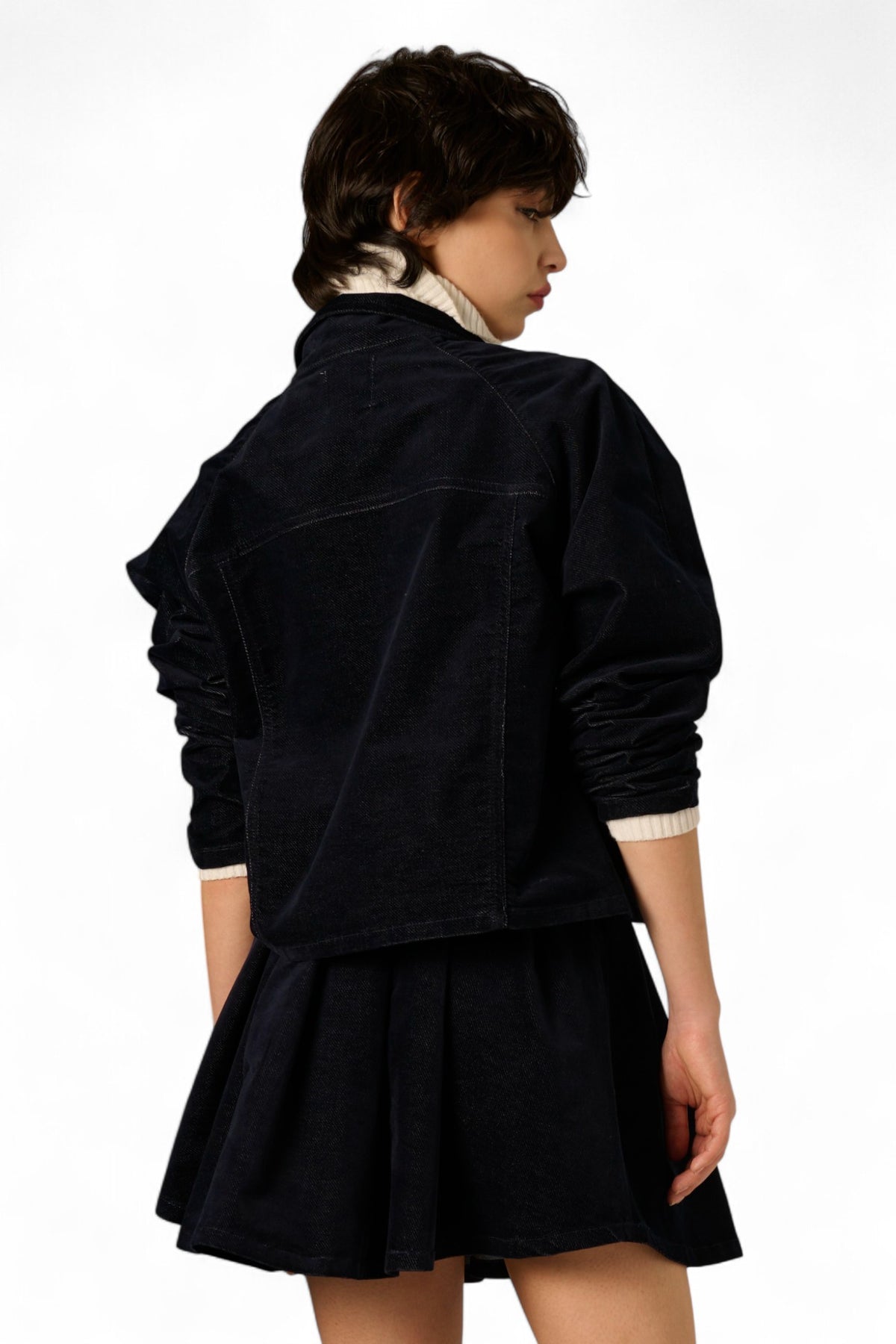 Giubbino Jolie Bomber in denim floccato
