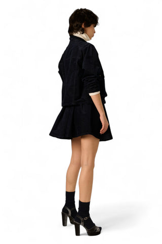 Giubbino Jolie Bomber in denim floccato