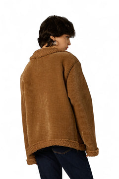 Giacca Kelly in velluto con teddy in tono