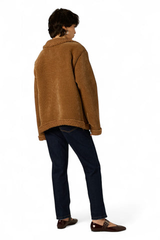 Giacca Kelly in velluto con teddy in tono