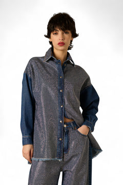 Giacca camicia Kira con applicazione
