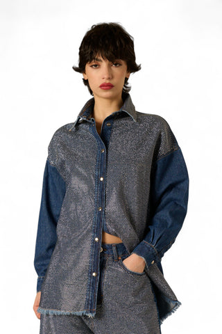 Giacca camicia Kira con applicazione