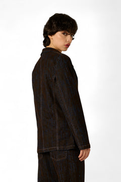 Giacca Lily in denim floccato