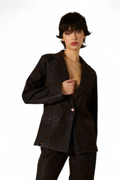 Giacca Lily in denim floccato