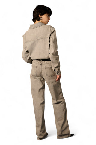 Jumpsuit Mary in denim fermo grigio
