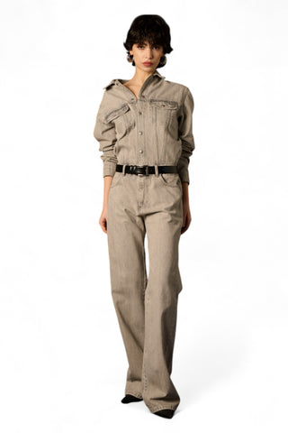 Jumpsuit Mary in denim fermo grigio