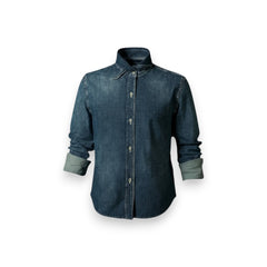 Camicia Pia in denim con collo a punta