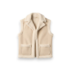 Gilet Kate in velluto con teddy in tono