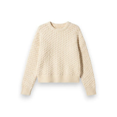 Pull cropped Violet in maglia bouclè