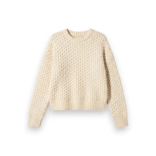 Pull cropped Violet in maglia bouclè