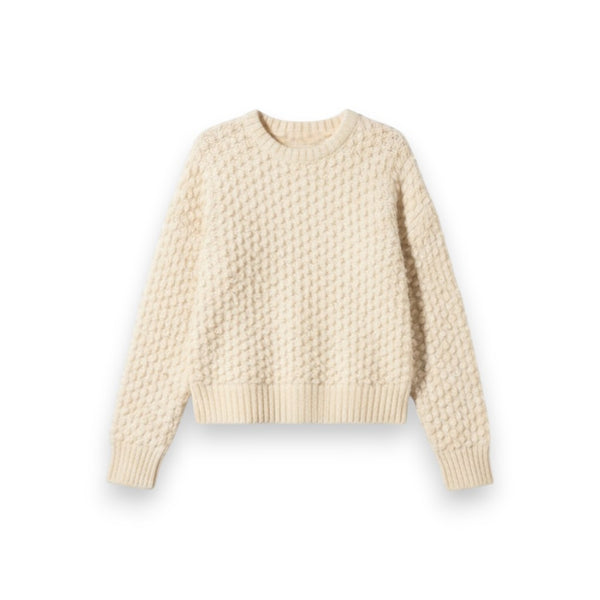Pull cropped Violet in maglia bouclè