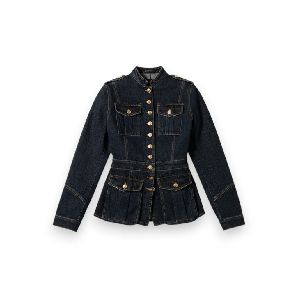 Giacca Jenna con tasconi in denim japan