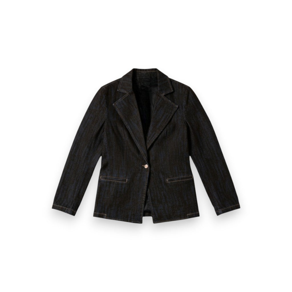 Giacca Lily in denim floccato