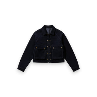 Giubbino Jolie Bomber in denim floccato