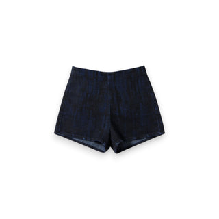 Microshorts Fanny culotte in denim floccato