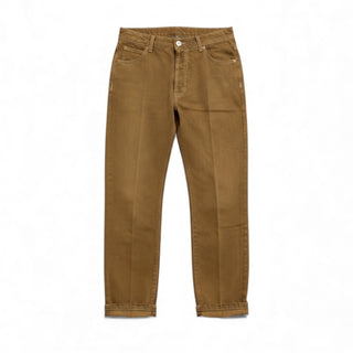 Pantaloni Blake relaxed in denim tabacco