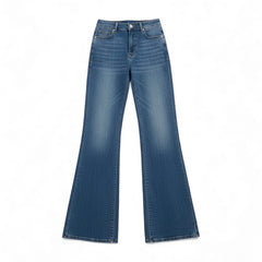 Jeans Blue flared denim stretch - vista frontale effetto svasato elegante
