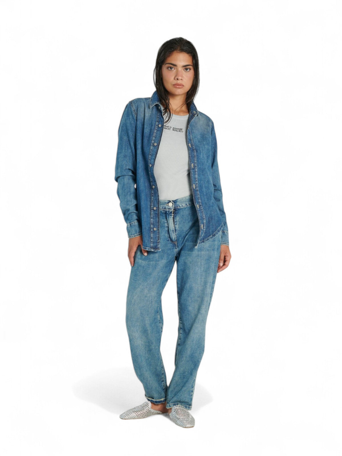 Camicia basic PARIS in denim