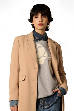 Camicia Pia in denim con collo a punta