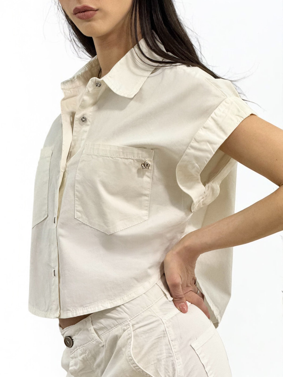 Camicia smanicata ROSY in gabardine
