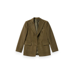 Giacca Susan velluto rocciatore color militare - vista frontale versatile
