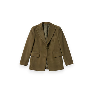 Giacca Susan velluto rocciatore color militare - vista frontale versatile
