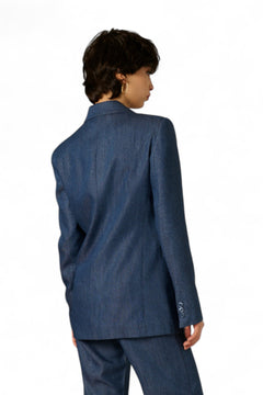 Giacca Tasha denim lyocell - vista laterale comfort raffinatezza

