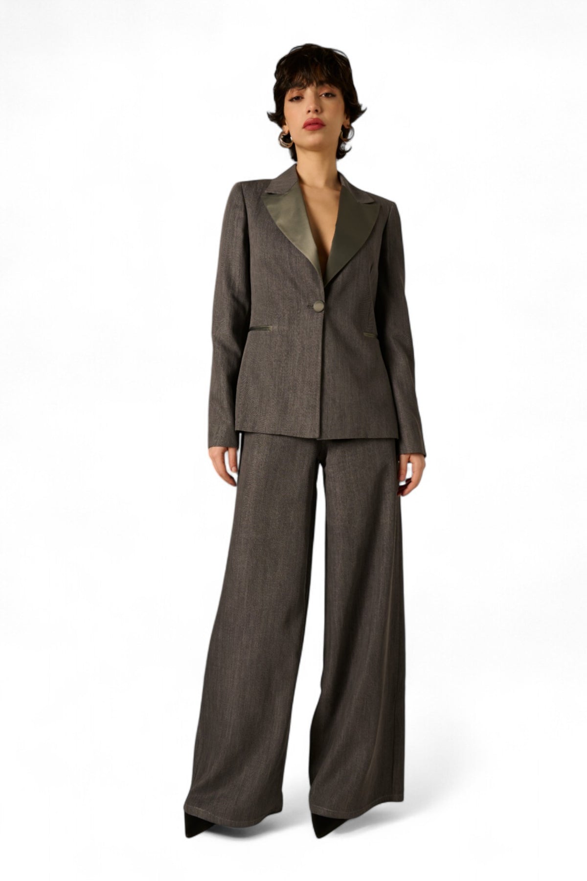 Giacca Tilda denim lyocell - vista completa look versatile elegante
