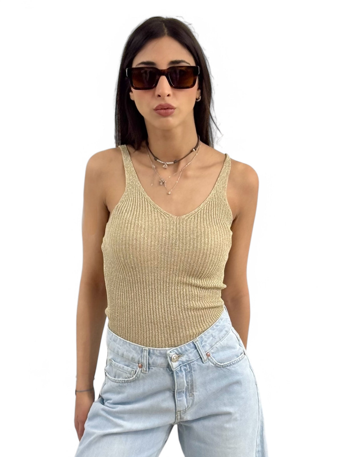 Top VIOLET lurex