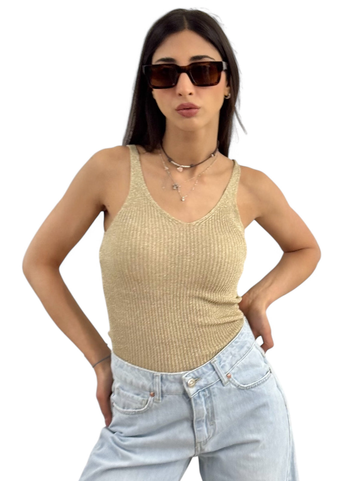 Top VIOLET lurex