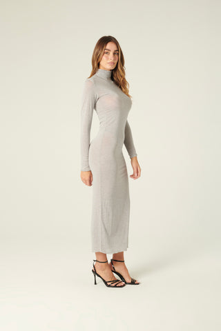 Abito Weslie misto cashmere grigio - dettaglio laterale