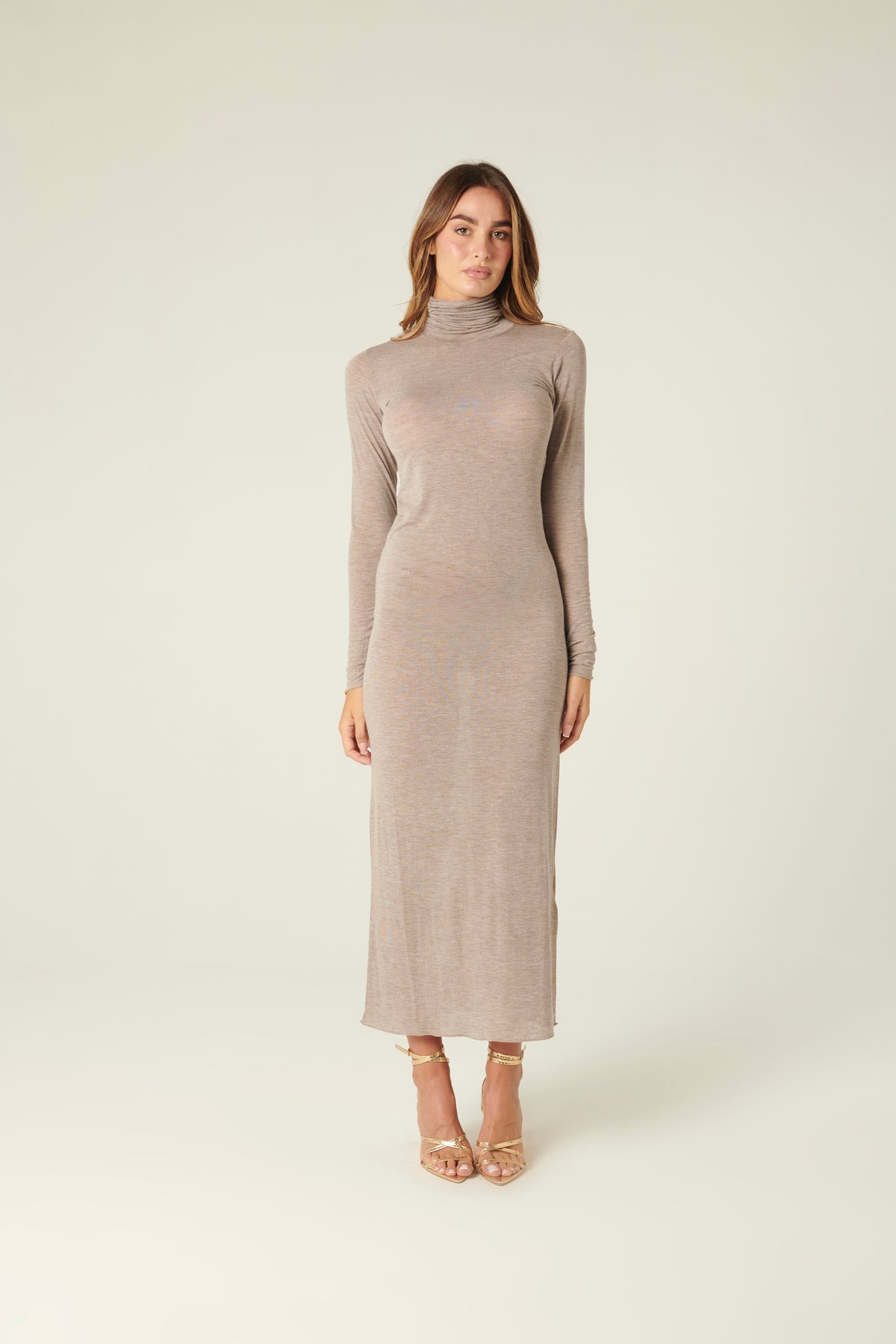 Abito Weslie beige elegante - vista frontale fit slim