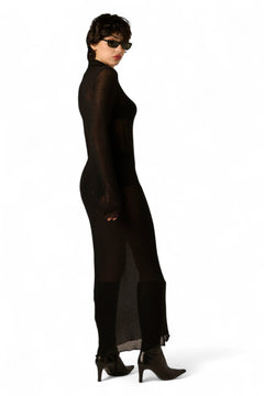 Abito Weslie misto cashmere - vista laterale vestibilità slim
