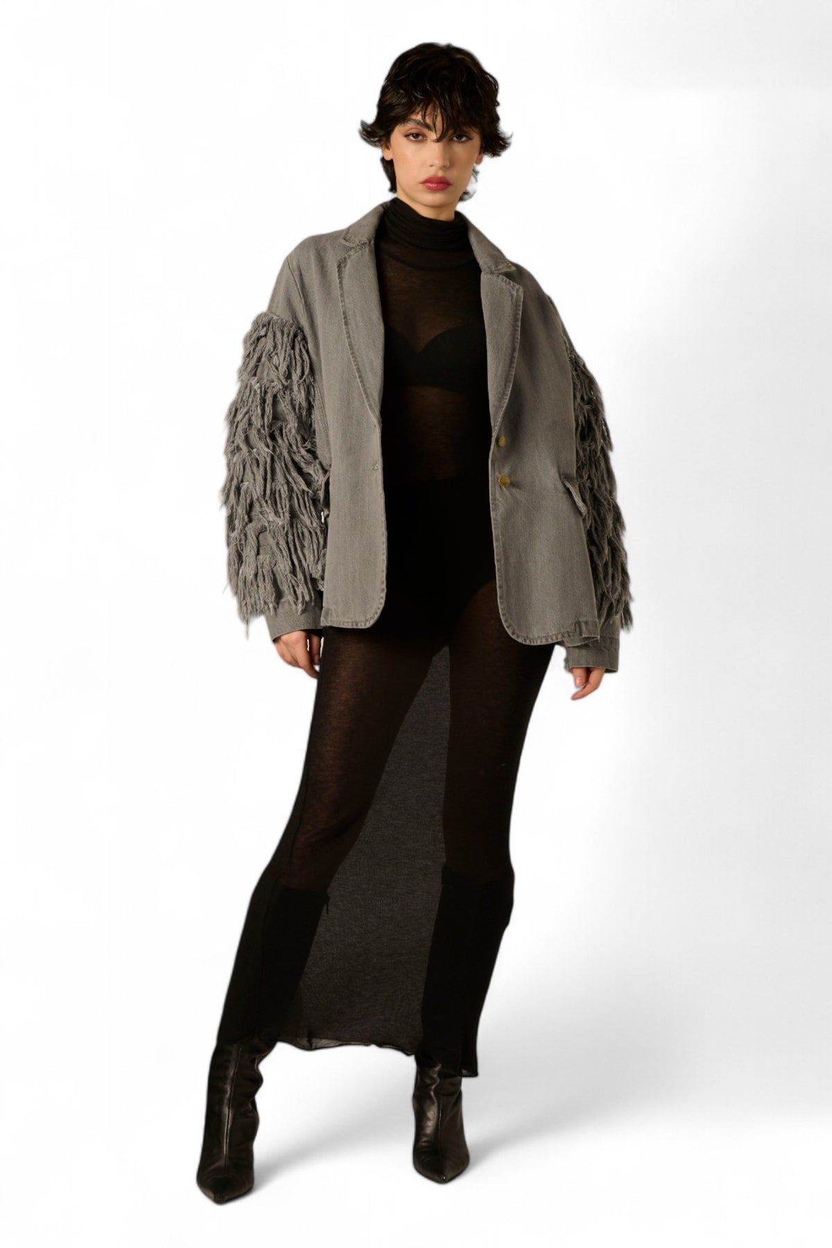 Abito Weslie misto cashmere - modella taglia S altezza 175cm