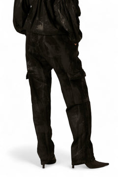 Pantaloni Willy cargo in felpa con spalmatura gommata