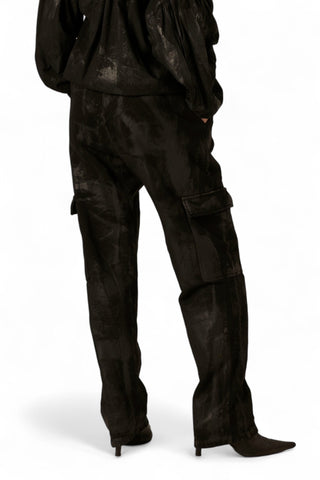 Pantaloni Willy cargo in felpa con spalmatura gommata