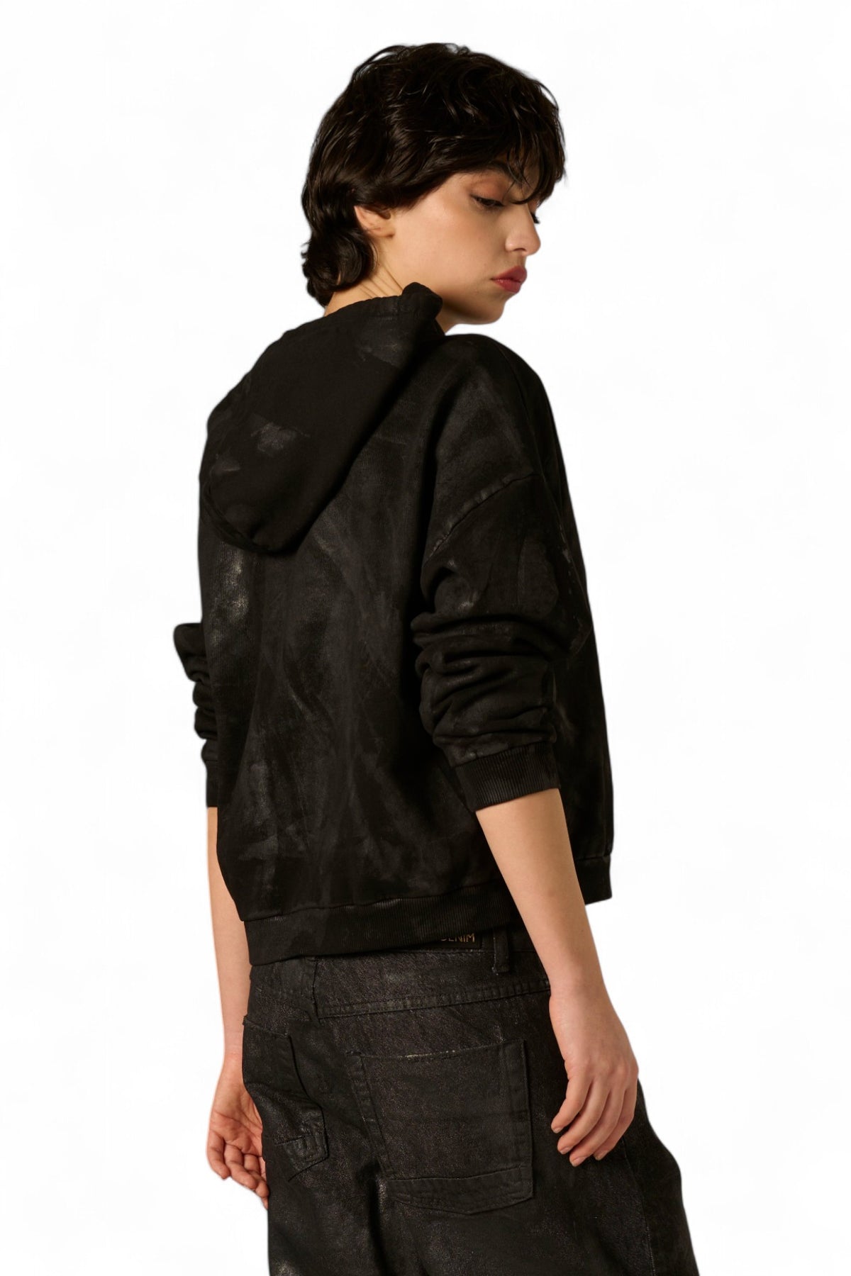 Hoodie Wylma felpa con spalmatura gommata
