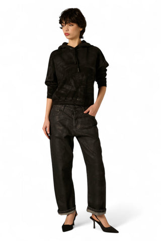 Hoodie Wylma felpa con spalmatura gommata