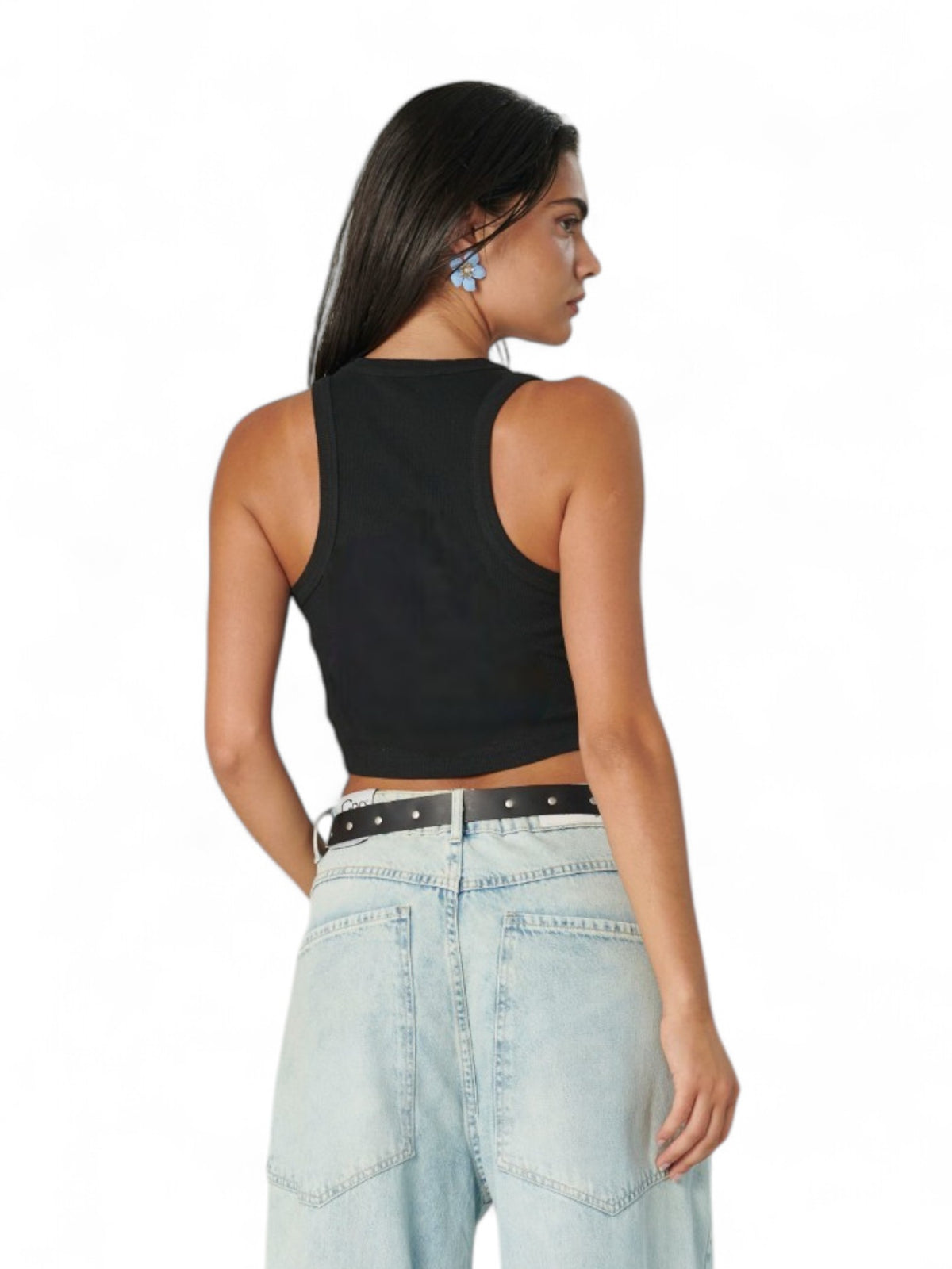 Canotta cropped YUKA.s in costina