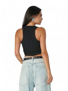 Canotta cropped YUKA.s in costina