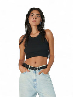 Canotta cropped YUKA.s in costina