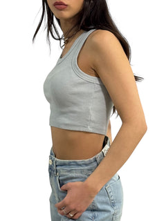 Canotta cropped YUKA.s in costina