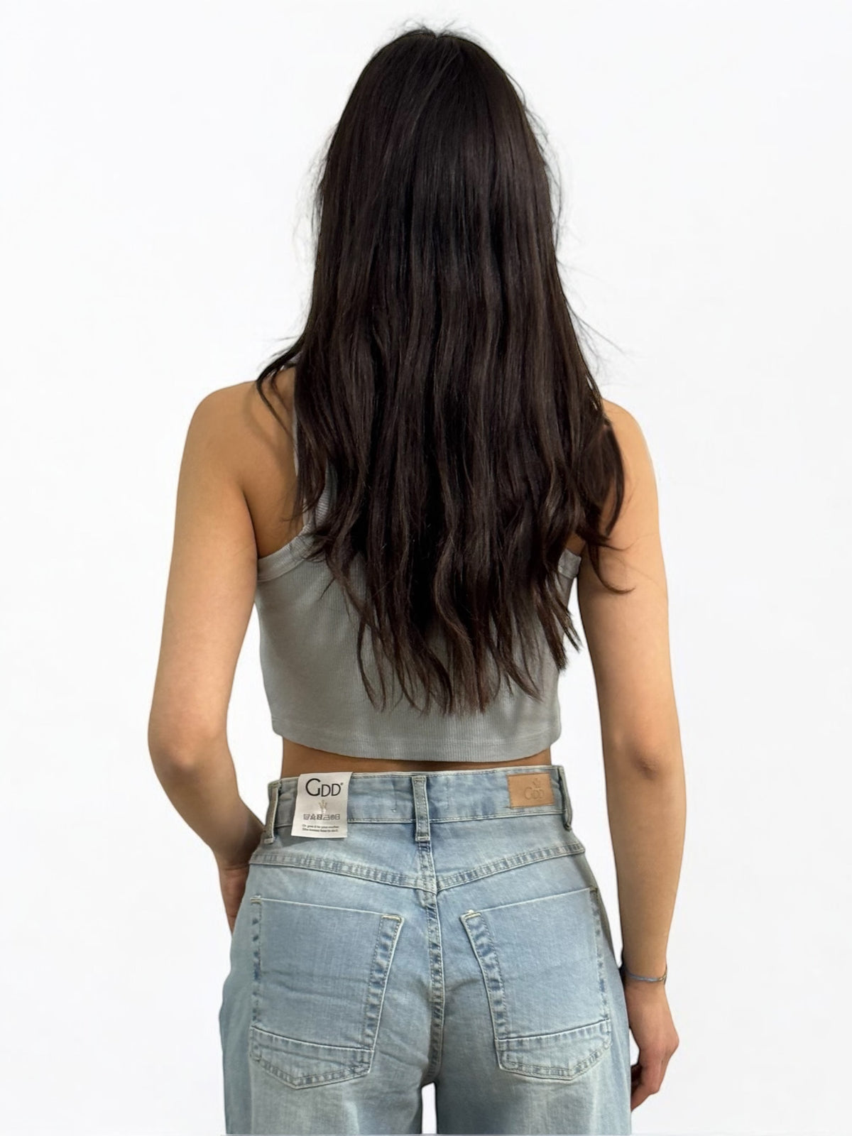 Canotta cropped YUKA.s in costina