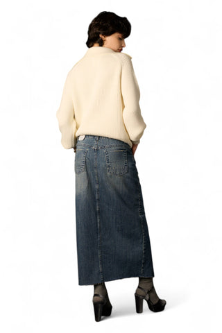 Maglia Yvonne con scollatura a polo e manica a sbuffo